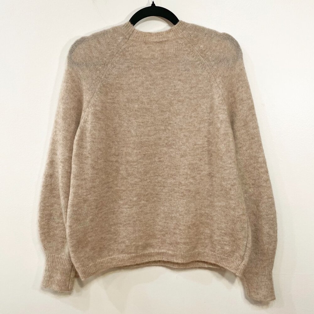 EUC Sézane Louise Puff Sleeve Mohair Wool Sweater Beige XS - Picture 5 of 10